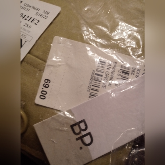 NWT BP 100% COTTON EXTERIOR QUILTED BUTTON UP SHIRT JACKET STADIUM JACKET - Picture 9 of 12